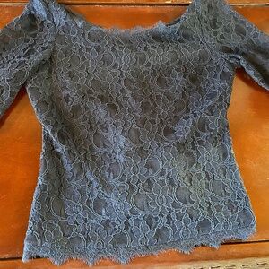 Joseph Ribkoff Size 6 Blue Lace Top Style 144469 (Size 6 or Size 8)